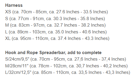 Sizes Chart