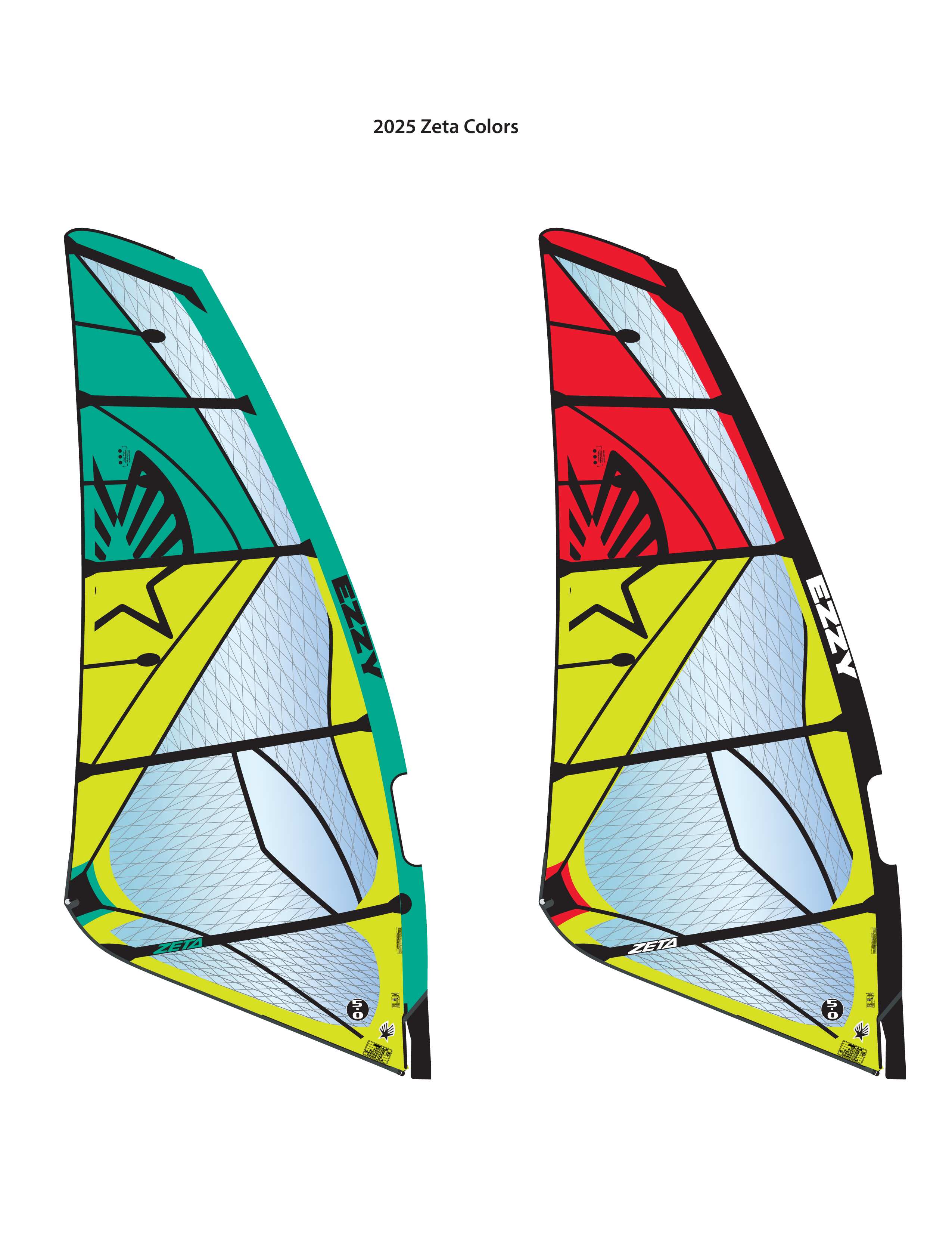 Ezzy Zeta Windsurf Sail 2025