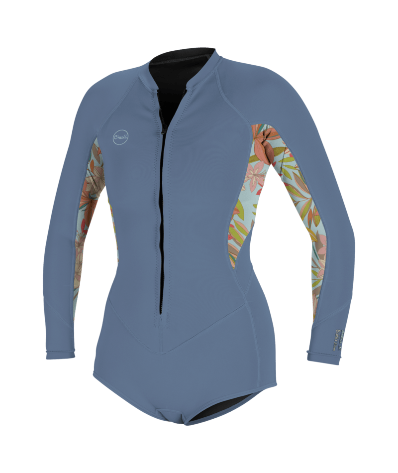 O'Neill Women's Bahia 2/1mm Front Zip L/S Surf Suit