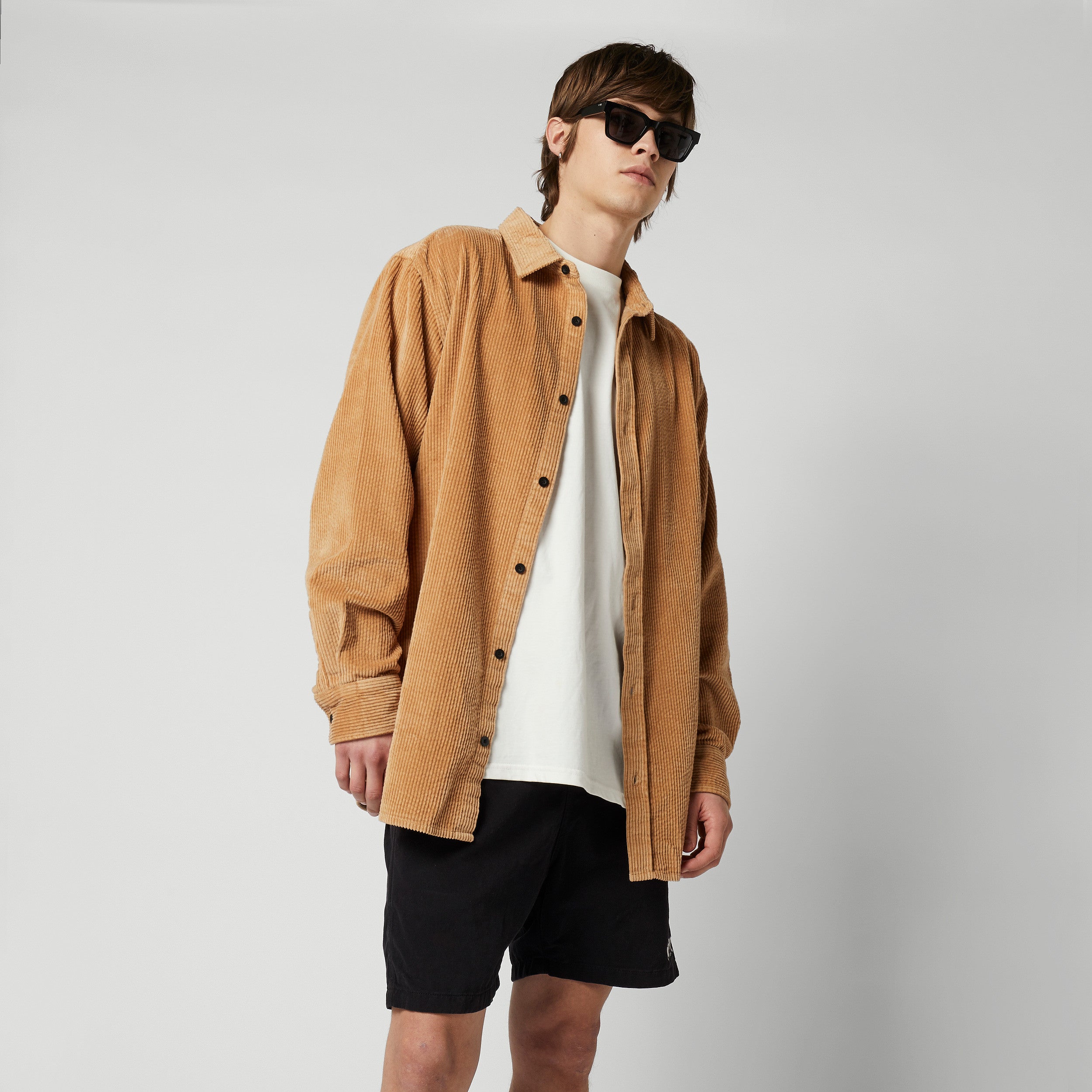 Mystic Corduroy Shirt Slate Brown