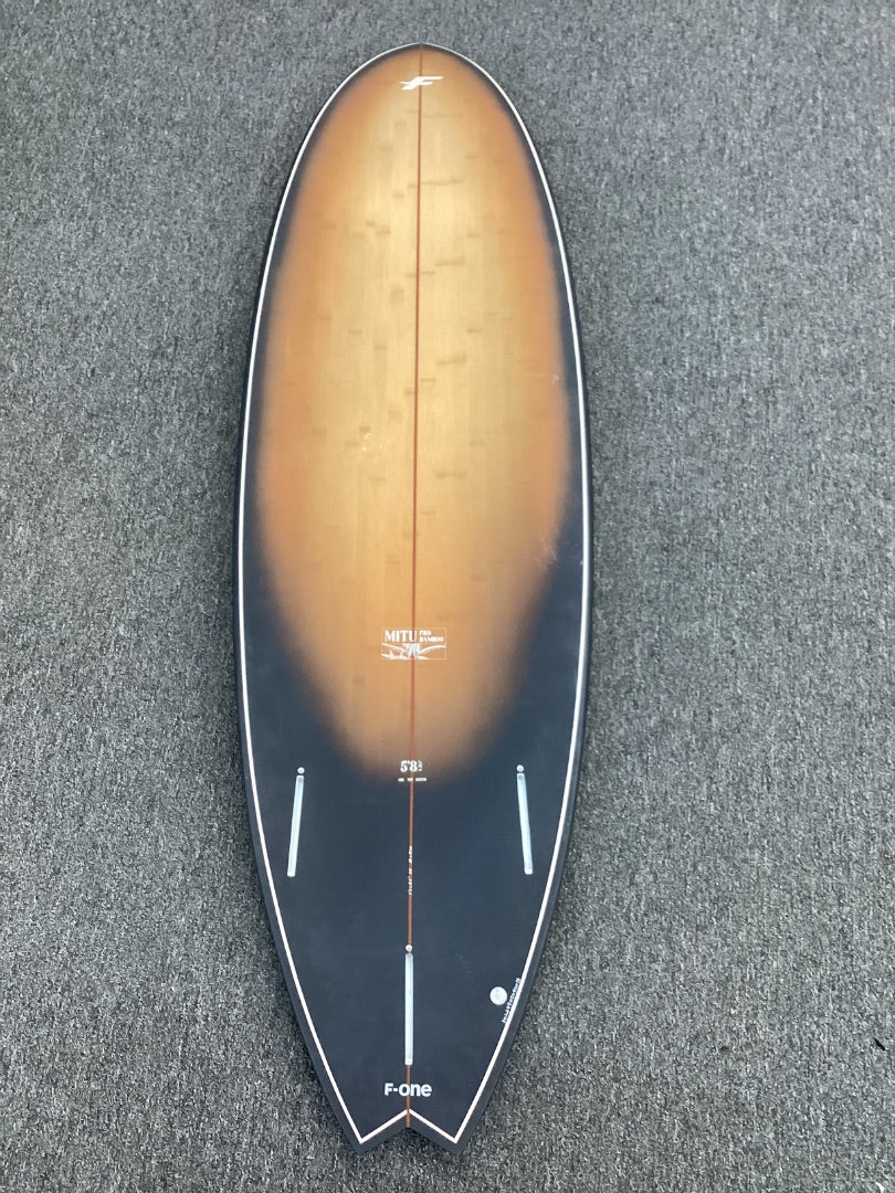 5'8" F-One Mitu Pro Bamboo, 2024 B+ Condition