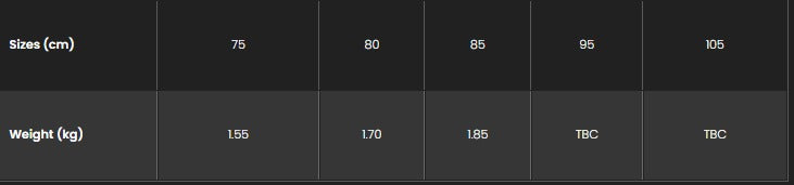 Sizes Chart