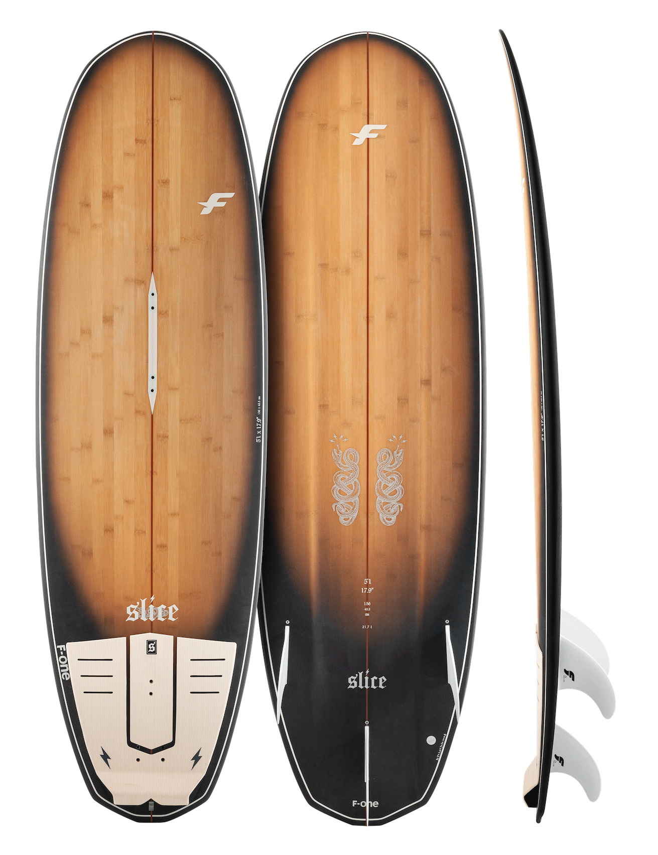 F-One Slice Bamboo Kite Surfboard 2024